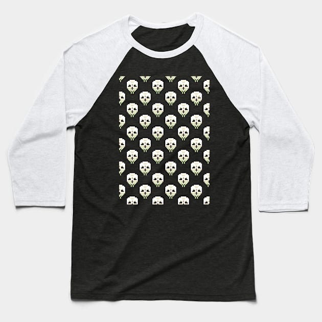 Skull patterns 3 Baseball T-Shirt by Enickma